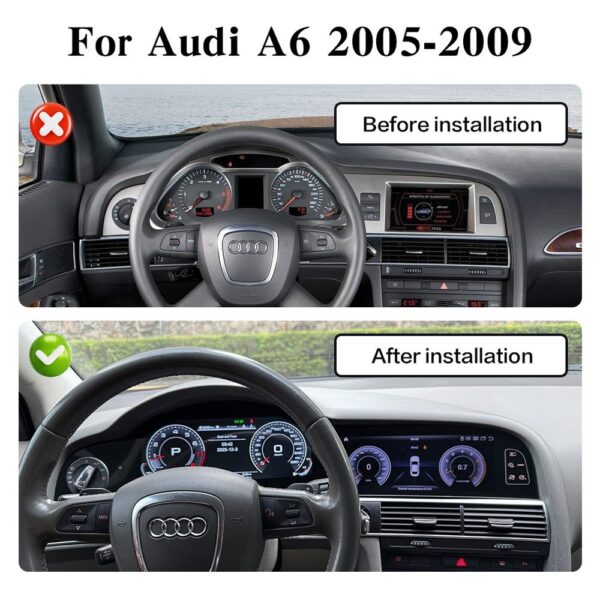 Bizzar Lite Series Dual Screen Audi A6 (4F) 2004-2009 με MMI2G Android14 8Core (4+64GB) Multimedia & Dashboard 22,8" - Image 6