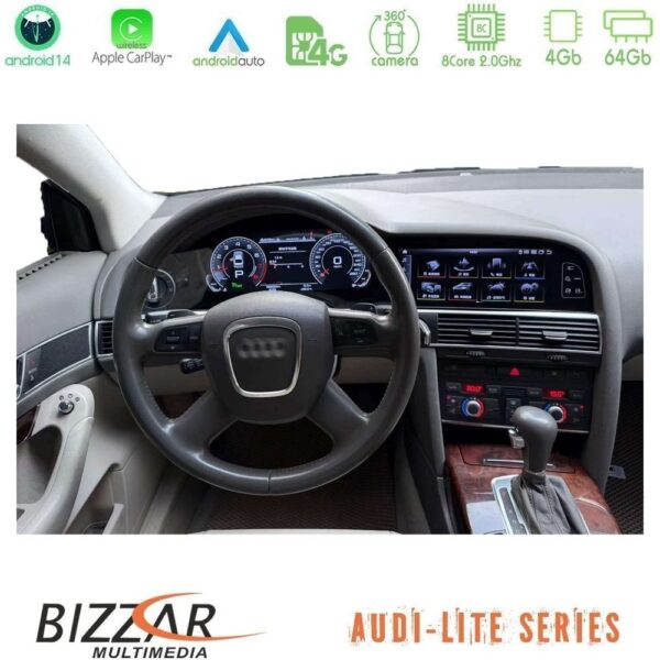 Bizzar Lite Series Dual Screen Audi A6 (4F) 2004-2009 με MMI2G Android14 8Core (4+64GB) Multimedia & Dashboard 22,8" - Image 3