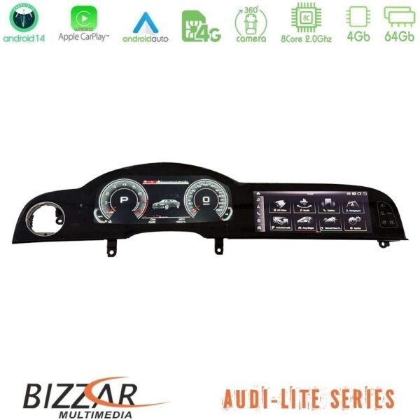 Bizzar Lite Series Dual Screen Audi A6 (4F) 2004-2009 με MMI2G Android14 8Core (4+64GB) Multimedia & Dashboard 22,8" - Image 2