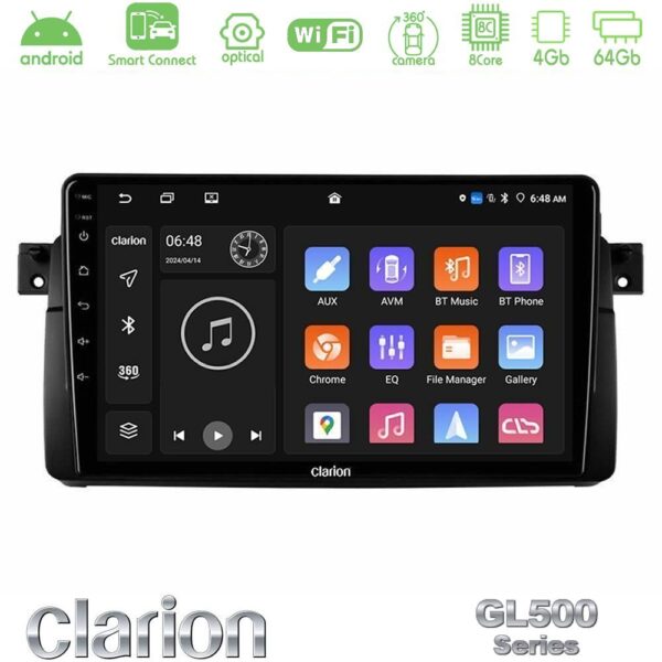 Clarion GL500 Series 8Core Android ClarionOS 4+64GB  BMW E46 Navigation Multimedia Tablet 9" - Image 1