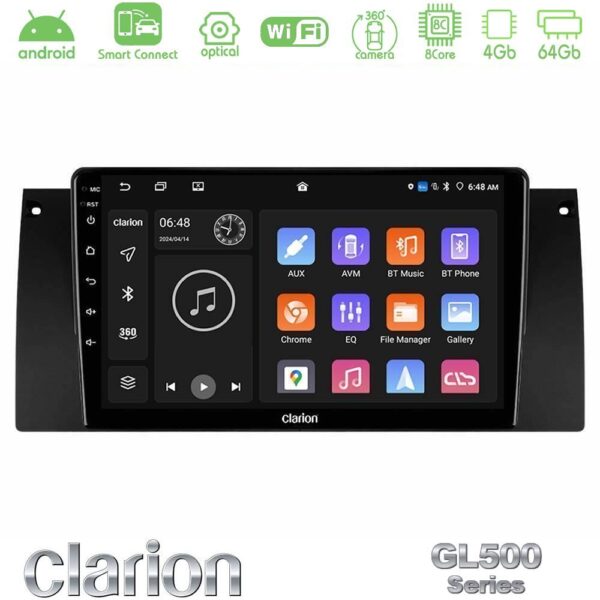 Clarion GL500 Series 8Core Android ClarionOS 4+64GB  BMW 5 Series  (E39) / X5 (E53) Navigation Multimedia Tablet 9" - Image 1