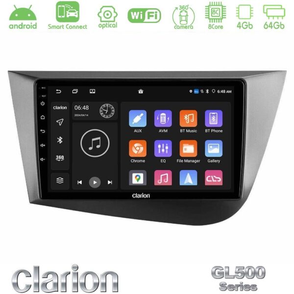 Clarion GL500 Series 8Core Android ClarionOS 4+64GB Seat Leon Navigation Multimedia Tablet 9" - Image 1