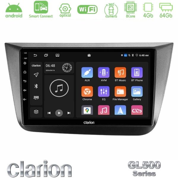 Clarion GL500 Series 8Core Android ClarionOS 4+64GB Seat Altea 2004-2015 Navigation Multimedia Tablet 9" - Image 1