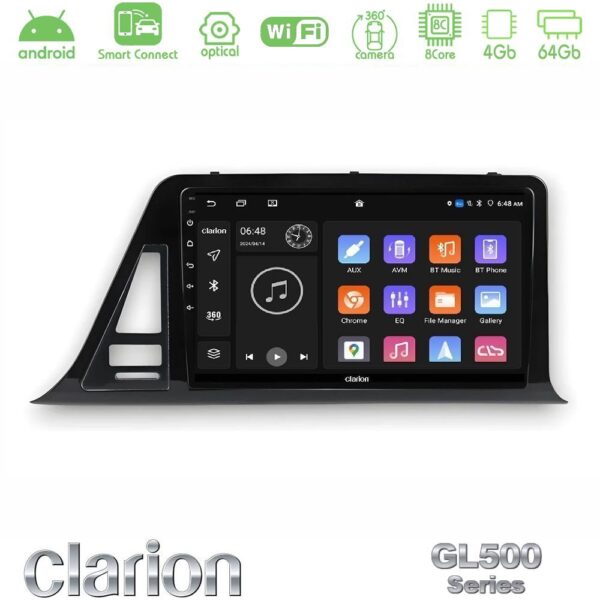 Clarion GL500 Series 8Core Android ClarionOS 4+64GB Toyota CH-R RHD (Low Version) Navigation Multimedia Tablet 9″ - Image 1