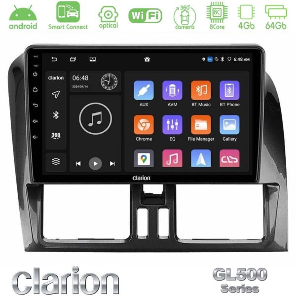 Clarion GL500 Series 8Core Android ClarionOS 4+64GB  Volvo XC60 2009-2012 Navigation Multimedia Tablet 9" - Image 1