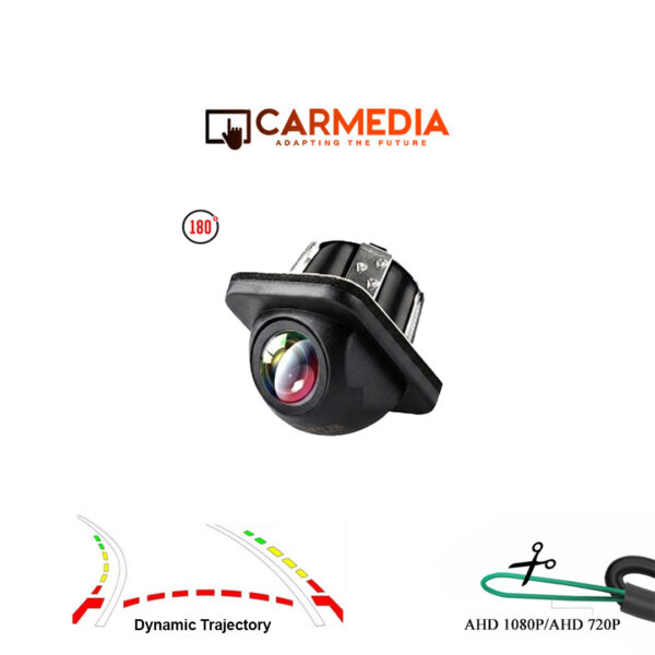 CARMEDIA CMC 24 AHD 180° BLACK with dynamic trajectory - Image 1