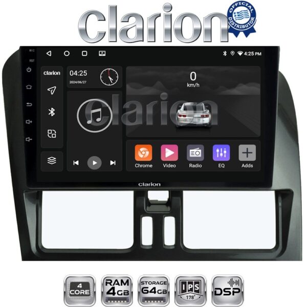 CLARION GL32390 Οθόνη OEM Multimedia Αυτοκινήτου για Volvo XC60 2009 > 2017 (CarPlay/AndroidAuto/BT/GPS/WIFI/GPRS) - Image 1
