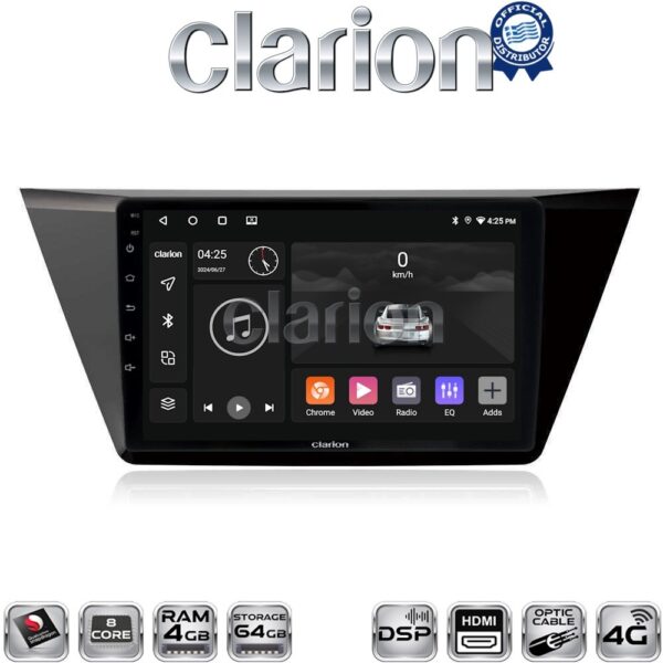CLARION GL74522 Οθόνη OEM Multimedia Αυτοκινήτου για VW Touran 2016 > (CarPlay/AndroidAuto/BT/GPS/WIFI/GPRS) - Image 1