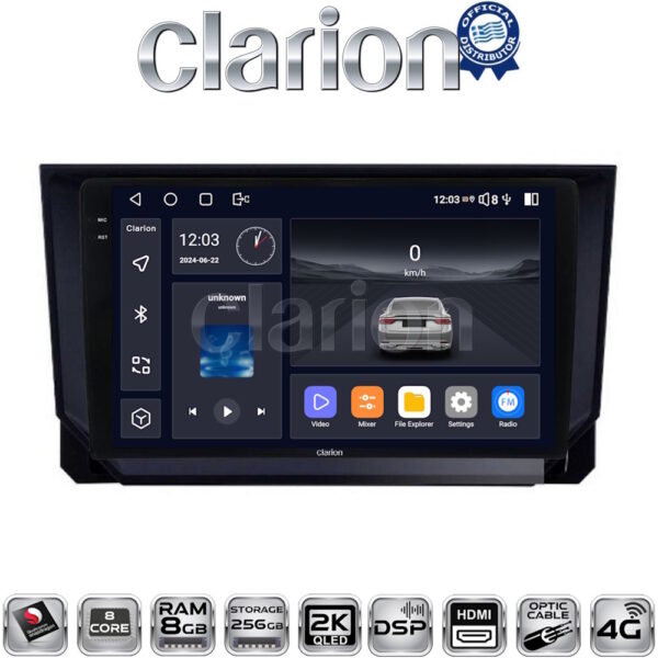 CLARION GL75391 Οθόνη OEM Multimedia Αυτοκινήτου για Mazda CX9 2006 > 2013 (CarPlay/AndroidAuto/BT/GPS/WIFI/GPRS) - Image 1