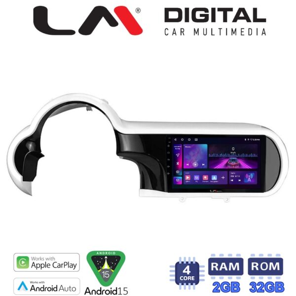 LM Digital - LM ZA4184 GPS Οθόνη OEM Multimedia Αυτοκινήτου για Renault Twingo 2014 > 2024 (CarPlay/AndroidAuto/BT/GPS/WIFI) - Image 1