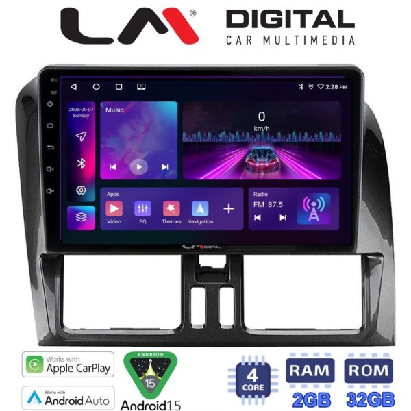 LM Digital - LM ZA4390 GPS Οθόνη OEM Multimedia Αυτοκινήτου για Volvo XC60 2009 > 2017 (CarPlay/AndroidAuto/BT/GPS/WIFI) - Image 1