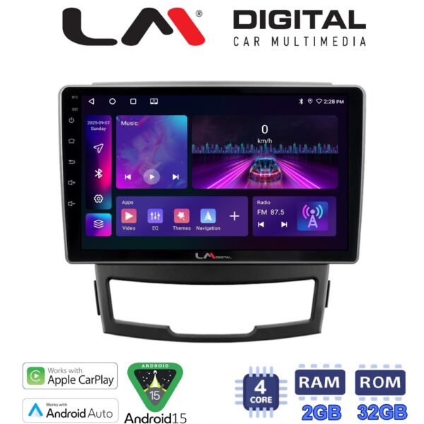 LM Digital - LM ZA4841 GPS Οθόνη OEM Multimedia Αυτοκινήτου για Ssangyong Korando 2010 > 2013 (CarPlay/AndroidAuto/BT/GPS/WIFI) - Image 1