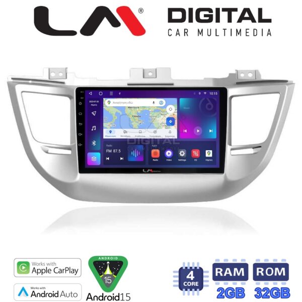 LM Digital - LM ZN4361 GPS Οθόνη OEM Multimedia Αυτοκινήτου για Hyundai Tucson 2015 > 2019 (CarPlay/AndroidAuto/BT/GPS/WIFI/GPRS) - Image 1