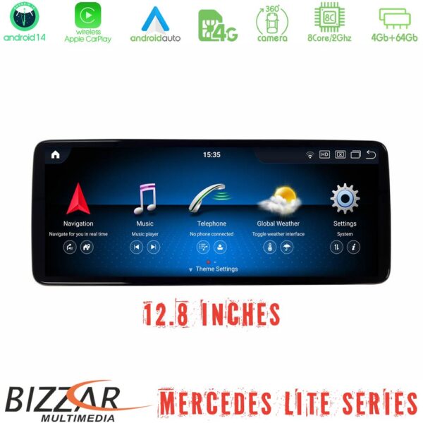 Bizzar Lite Series Mercedes SLC Class (R172) NTG5 Android14 8Core (4+64GB) Navigation Multimedia 12,8" - Image 1