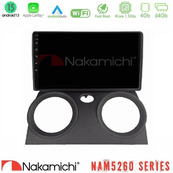 Nakamichi NAM5260 Series Mitsubishi Colt 2009 – 2013 4Core Android13 4+64GB Navigation Multimedia Tablet 10" Με Carplay & Android Auto - Image 1
