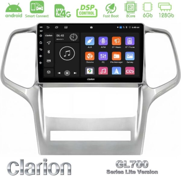 Clarion GL700 Lite Series 8Core Android ClarionOS 6+128GB Jeep Grand Cherokee 2011-2013 Navigation Multimedia Tablet 9" Με Carplay & Android Auto - Image 1