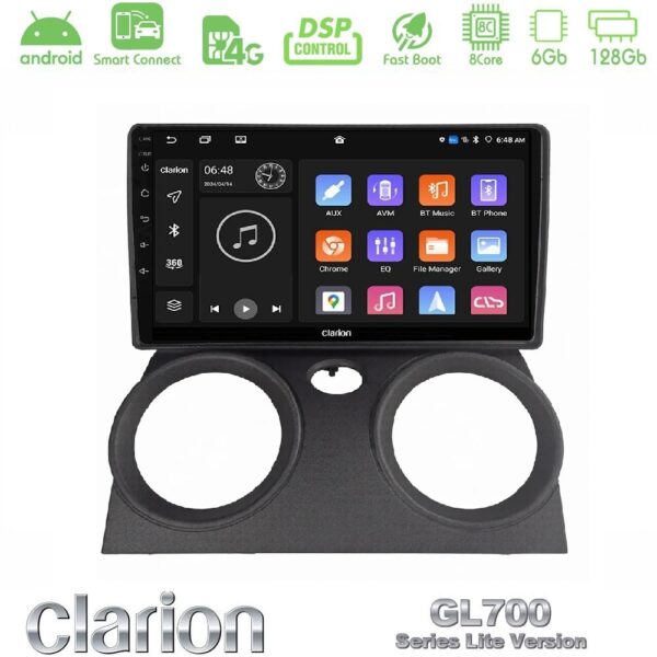 Clarion GL700 Lite Series Mitsubishi Colt 2009 – 2013 8Core Android ClarionOS 6+128GB Navigation Multimedia Tablet 10" Με Carplay & Android Auto Με Carplay & Android Auto - Image 1