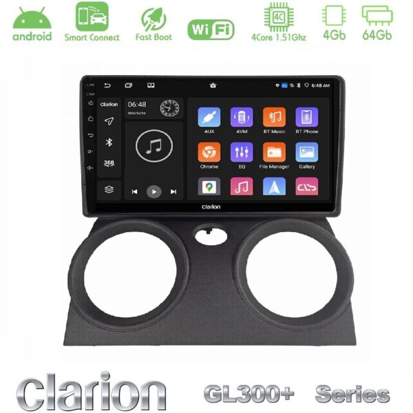 Clarion GL300+ Series 4Core Android ClarionOS 4+64GB Mitsubishi Colt 2009 – 2013 Navigation Multimedia Tablet 10" - Image 1