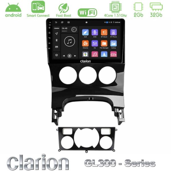 Clarion GL300 Series 4Core Android ClarionOS 2+32GB Peugeot 3008 AUTO A/C Navigation Multimedia Tablet 9" Με Carplay & Android Auto - Image 1