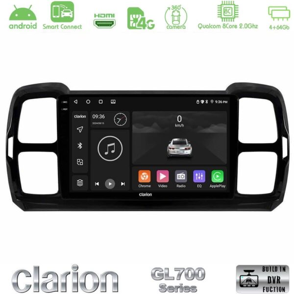 Clarion GL700 QUALCOMM Series Citroen DS5 Aircross 2017-2021 8Core Android ClarionOS 4+64GB Navigation Multimedia Tablet 9" Με Carplay & Android Auto Με Carplay & Android Auto - Image 1