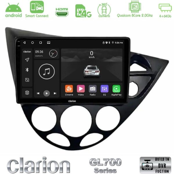 Clarion GL700 QUALCOMM Series 8Core Android ClarionOS 4+64GB Ford Focus 1999-2004 (RHD) Navigation Multimedia Tablet 9" Με Carplay & Android Auto - Image 1