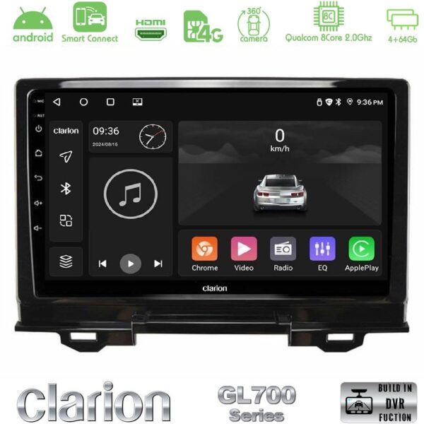 Clarion GL700 QUALCOMM Series 8Core Android ClarionOS 4+64GB Honda HR-V 2021-> Navigation Multimedia Tablet 9" Με Carplay & Android Auto - Image 1