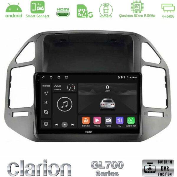 Clarion GL700 QUALCOMM Series 8Core Android ClarionOS 4+64GB Mitsubishi Pajero 2002-2006 Navigation Multimedia Tablet 9" Με Carplay & Android Auto - Image 1