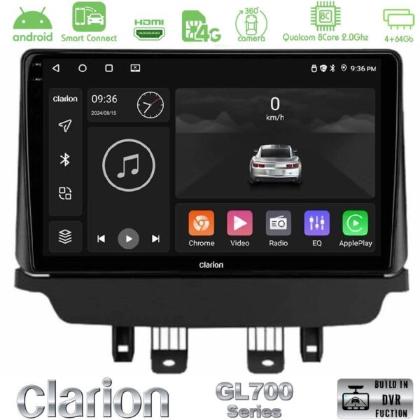 Clarion GL700 QUALCOMM Series 8Core Android ClarionOS 4+64GB Mazda 2 2014-2021 Navigation Multimedia Tablet 9" Με Carplay & Android Auto - Image 1