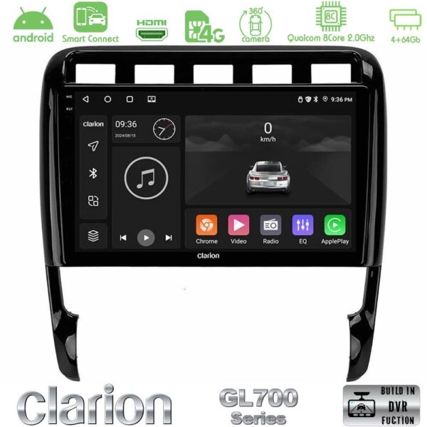 Clarion GL700 QUALCOMM Series 8Core Android ClarionOS 4+64GB Porsche Cayenne 2003-2010 Navigation Multimedia Tablet 9" Με Carplay & Android Auto - Image 1