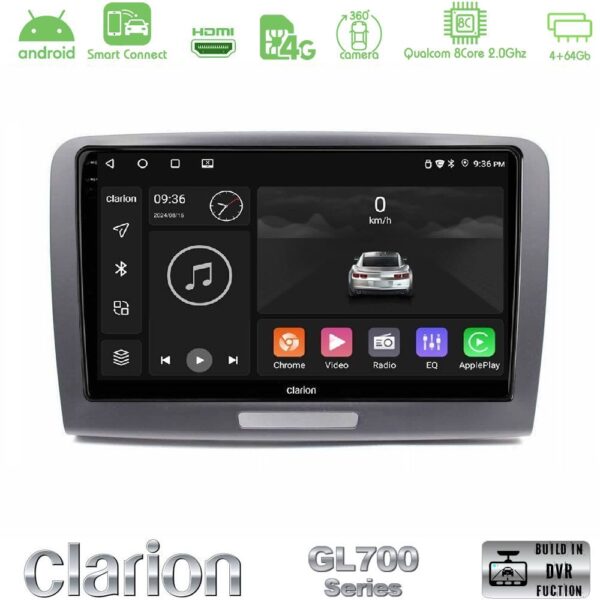 Clarion GL700 QUALCOMM Series 8Core Android ClarionOS 4+64GB Skoda Superb 2008-2015 Navigation Multimedia Tablet 9" Με Carplay & Android Auto - Image 1