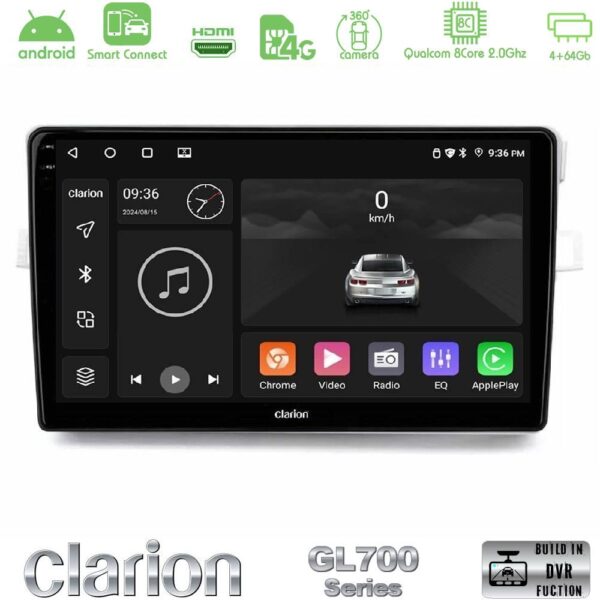 Clarion GL700 QUALCOMM Series 8Core Android ClarionOS 4+64GB Toyota Verso 2009-2018 Navigation Multimedia Tablet 9" Με Carplay & Android Auto - Image 1