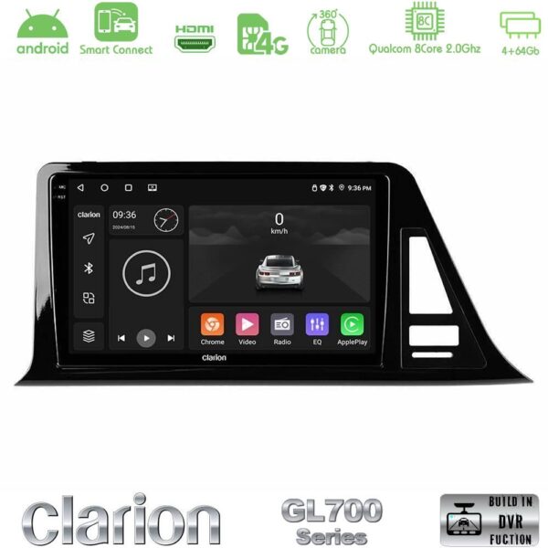 Clarion GL700 QUALCOMM Series 8Core Android ClarionOS 4+64GB Toyota CH-R (Χωρίς Εργ.Οθόνη) Navigation Multimedia Tablet 9" Με Carplay & Android Auto - Image 1