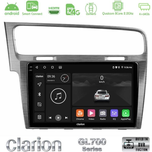 Clarion GL700 QUALCOMM Series 8Core Android ClarionOS 4+64GB VW GOLF 7 Navigation Multimedia Tablet 10" Με Carplay & Android Auto - Image 1