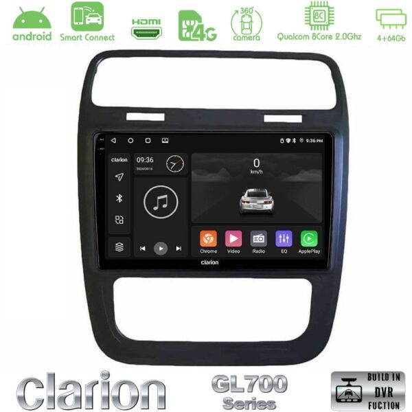 Clarion GL700 QUALCOMM Series 8Core Android ClarionOS 4+64GB VW Scirocco 2014 – 2017 Navigation Multimedia Tablet 9" Με Carplay & Android Auto - Image 1